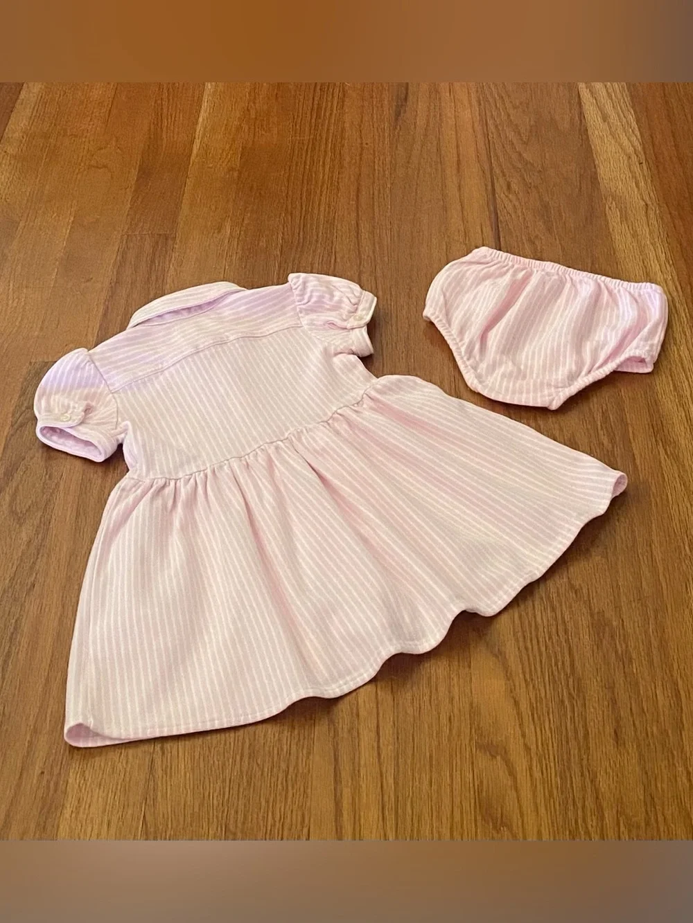 Ralph Lauren Knit Oxford Striped Polo Dress with Bloomer